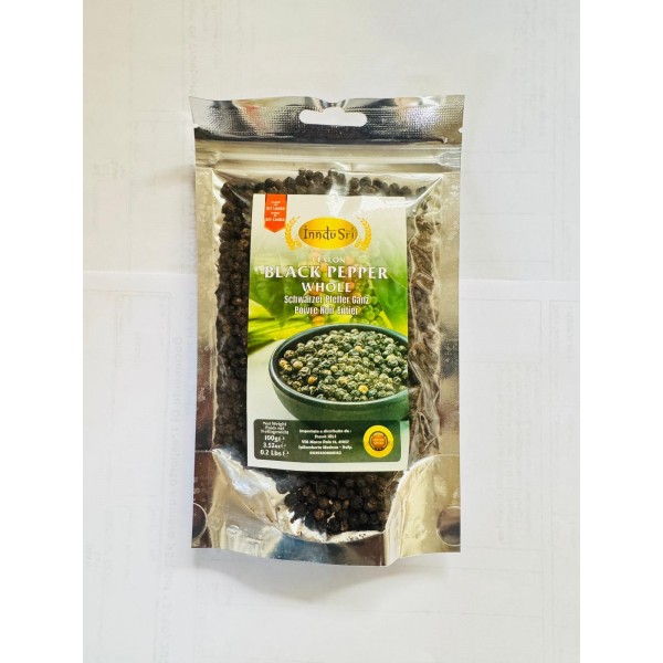 Indu Sri Black Pepper Whole 100g