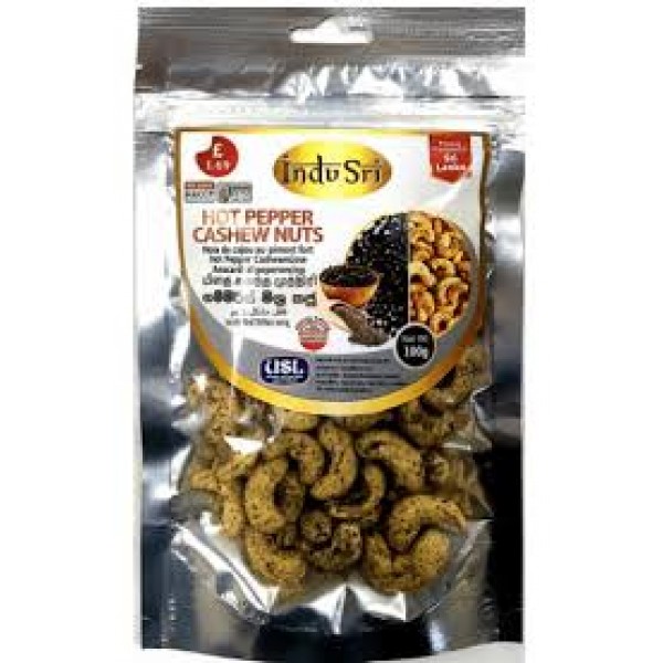 Indu Sri Hot Pepper Cashew Nuts 100g